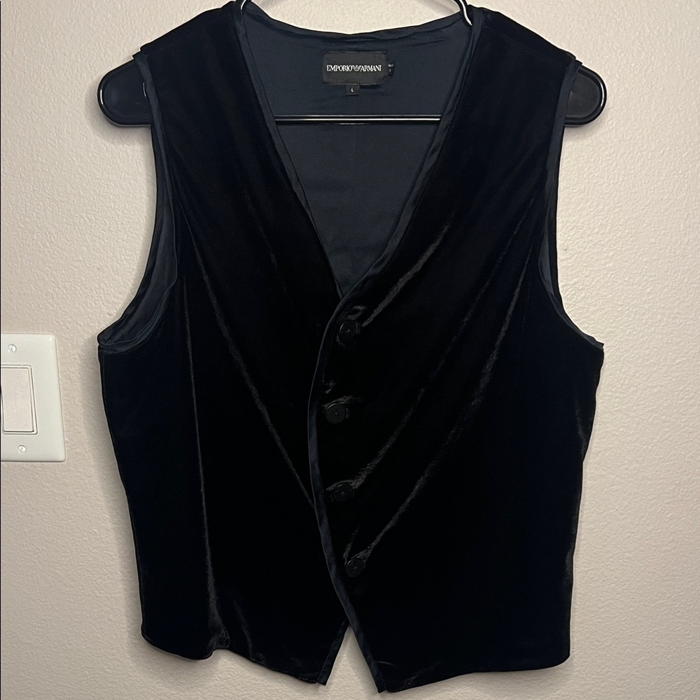 Emporio Armani Black Buttoned Vest